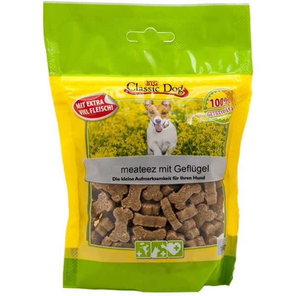 Classic Dog Snack meateez mit Geflügel 12x 150g